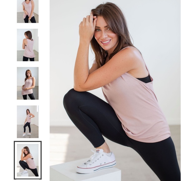 SAVVI MD Light Rose Pink (Light Mauve) Asymmetrical DARCY Top - Picture 2 of 14